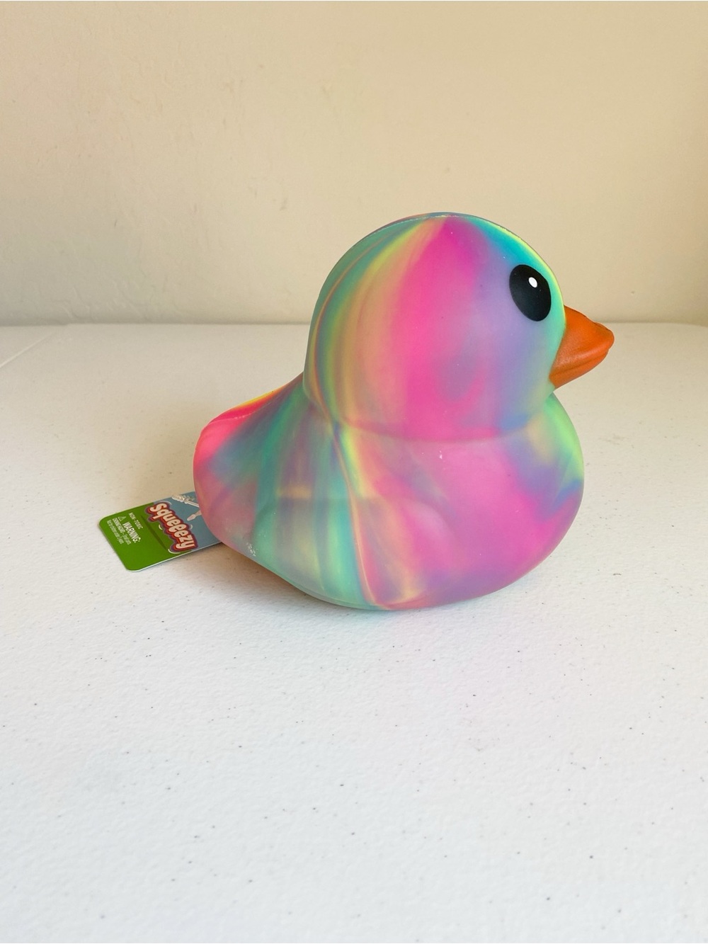 Sunny Days Jumbo Squeezy Tie-Dye Rainbow Duck NEW with tag